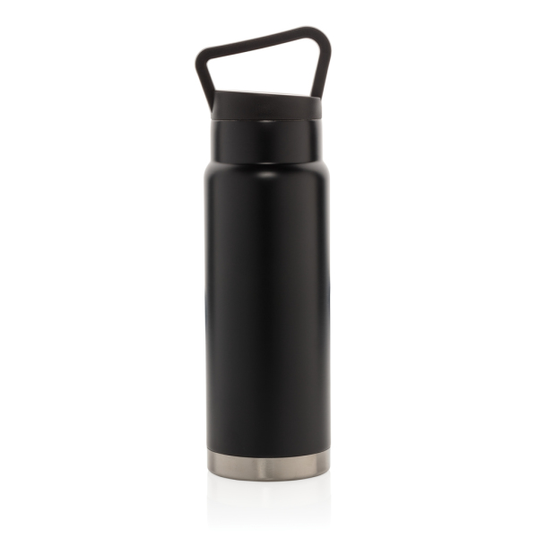Leakproof vacuum on-the-go bottle with handle, black
