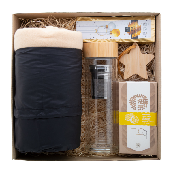 Duurzame cadeauset kerst thee & plaid