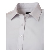 Ladies' Shirt Shortsleeve Poplin - light-grey - L