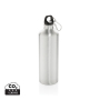 XL aluminum sportfles met karabijnhaak, zilver, zwart