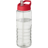 H2O Active® Treble 750 ml sportfles met tuitdeksel - Transparant/Rood