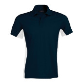 Men's two-tone short sleeved piqué polo shirt Navy / White 3XL