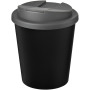 Americano® Espresso Eco 250 ml recycled tumbler with spill-proof lid - Solid black/Grey