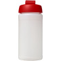 Baseline® Plus 500 ml sportfles met flipcapdeksel - Transparant/Rood