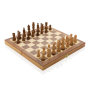 Luxe houten opvouwbare schaakset, bruin