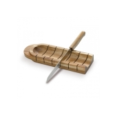 Baguette holder with knife - Wood