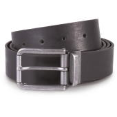 Riem van leer met onafgewerkte rand - 35 mm Black One Size