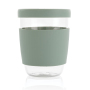 Ukiyo borosilicate glass with silicone lid and sleeve, green