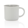 Vintage ceramic mug, white, white