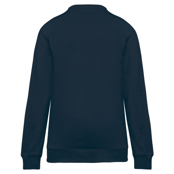 DayToDay unisex sweater met zip contrasterende zak Navy / Silver 3XL