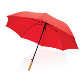 27" Impact AWARE™ RPET 190T auto åben bambus paraply, rød