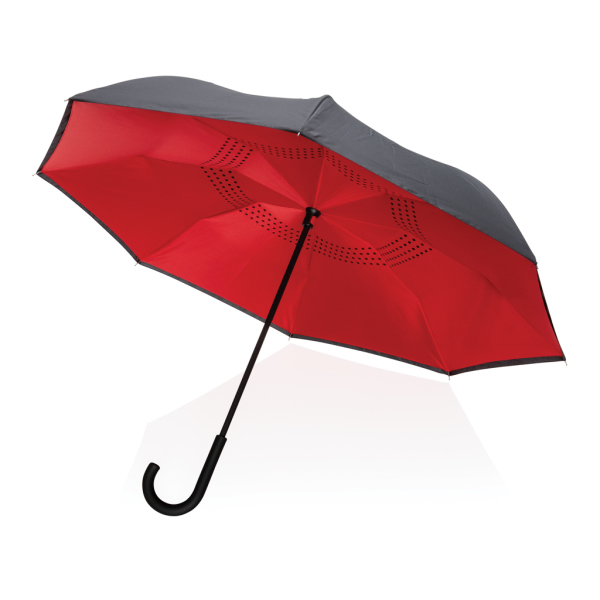 23" Impact AWARE™ RPET 190T reversible paraplu, rood
