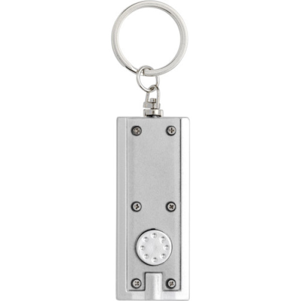 ABS sleutelhanger met LED zilver