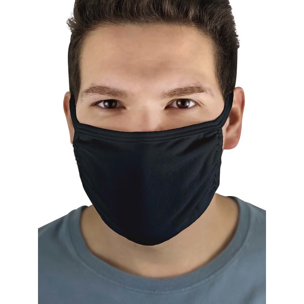 Volwassenenmasker AFNOR UNS1 UNS 2 - Herbruikbaar en wasbaar - pak van 5 masker Black One Size