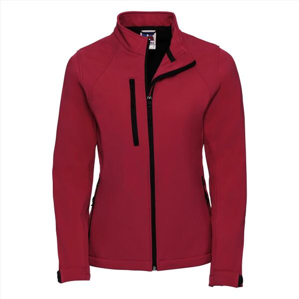 RUS Ladies Softshell Jacket, Classic Red, 4XL