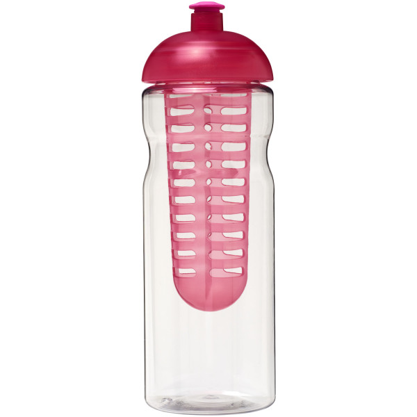 H2O Active® Base 650 ml dome lid sport bottle & infuser - Transparent/Pink