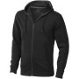 Arora men's full zip hoodie - Solid black - 3XL
