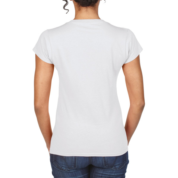 Softstyle® Fitted Ladies' V-neck T-shirt White XXL