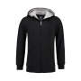 L&S Heavy Sweater Hooded Cardigan for him black L