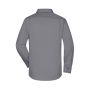 Men's Business Shirt Long-Sleeved - steel - 6XL