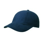 Brushed 6 Panel Cap, Turned Top Navy