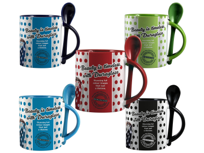Duraglaze® 11oz Soup & Spoon Two Tone PhotoMug Duraglaze® 11oz Soup & Spoon Two Tone PhotoMug