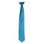 'Colours' Satin Clip Tie, Teal, ONE, Premier