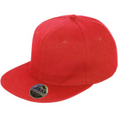 Bronx Original Flat Peak Snapback Cap Red One Size