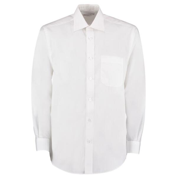 Long Sleeve Classic Fit Business Shirt, White, 21, Kustom Kit
