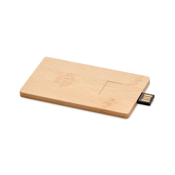 CREDITCARD PLUS - Bamboe USB stick 16GB