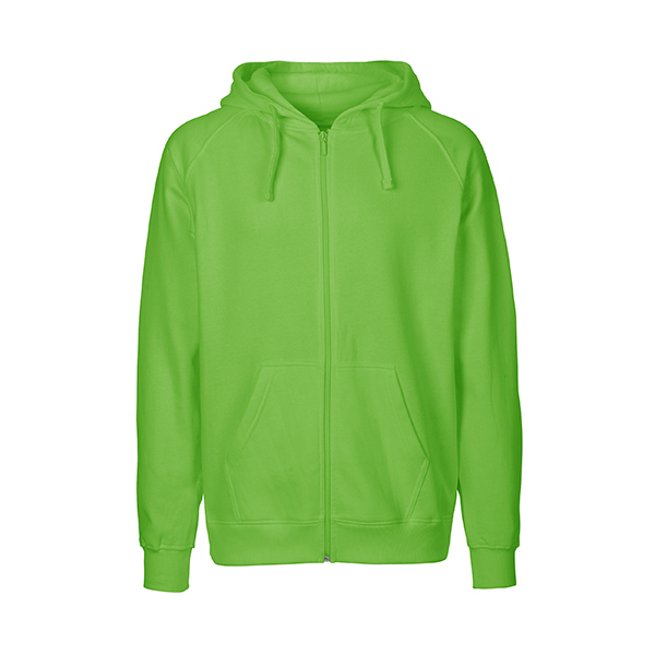 Neutral mens zip hoodie-Lime-3XL