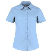 Ladies Short Sleeve Tailored Poplin Shirt, Light Blue, 10, Kustom Kit