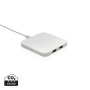 RCS recycled plastic 10W Wireless charger with USB Ports, white