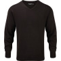 V-neck Knitted Pullover Black S