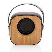 Bamboe 3W draadloze fashion speaker, zwart