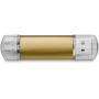 Aluminium On-the-Go (OTG) USB-stick - Goud - 1GB