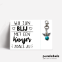 Bedankt cadeau | geluksengeltje met wens | kanjer