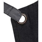 Domain - Contrast denim bib apron Black Denim One Size