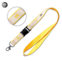Polyester lanyard with satin overlay and detachable buckle