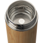 Drinkbeker RVS met bamboelook