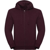 Authentic Full zip hooded melange sweatshirt Burgundy Melange S