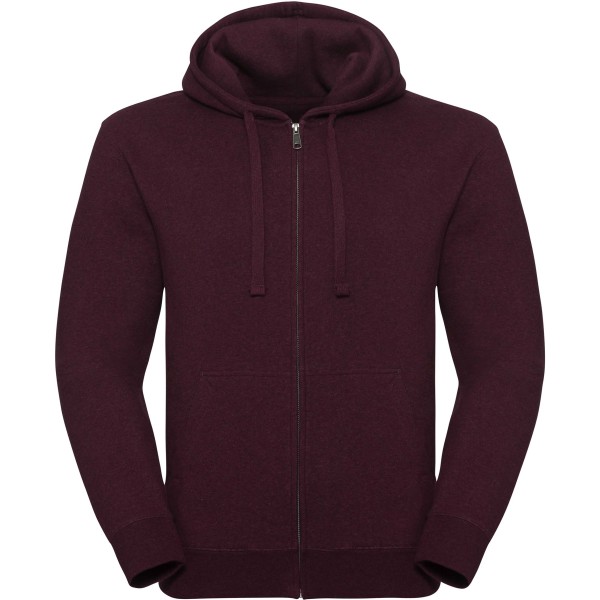 Authentic Full zip hooded melange sweatshirt Burgundy Melange S