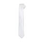 Slim Tie, White, ONE, Premier