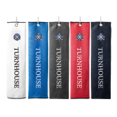 Microfibre Waffle trifold Golf Towel in 5 different Colors with Horizontal Embroidery Microfibre Waffle trifold Golf Towel in 5 different Colors with Horizontal Embroidery