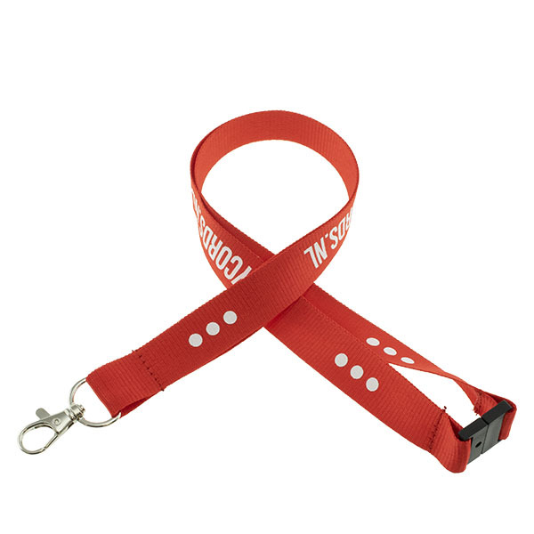 Keycord met safety clip - rood