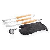 4-delige barbecue set, zwart 4-delige barbecue set, zwart