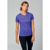 Dames sport-t-shirt V-hals Sporty Royal Blue XL