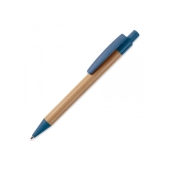 Ball pen bamboe met tarwestro - Blauw