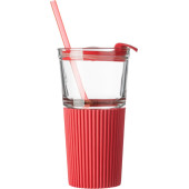 Glazen drinkbeker met rietje (500 ml) Glazen drinkbeker met rietje (500 ml)