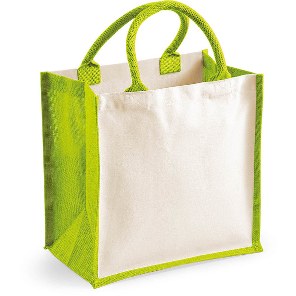 Printers' midi jute tote